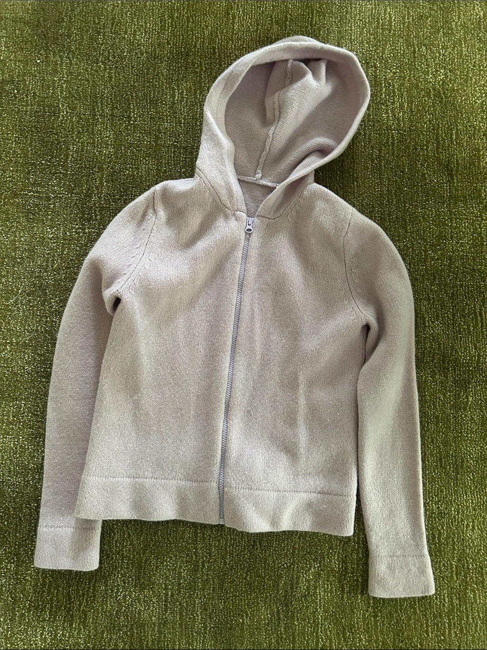 100% Lambswool Lilac Zip Up Sweater